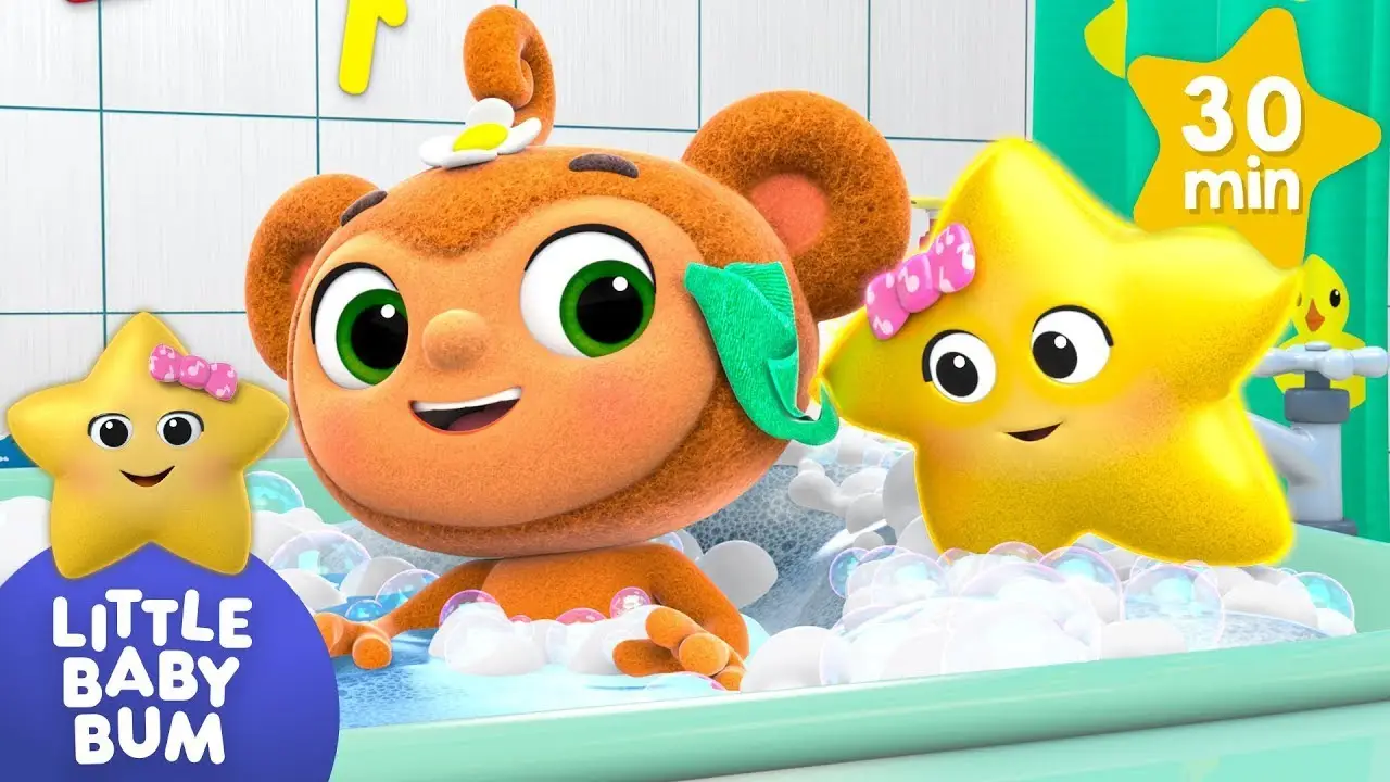 Head Shoulders Knees and Toes Bath Song ⭐ 30 min of LittleBabyBum Nursery Rhymes