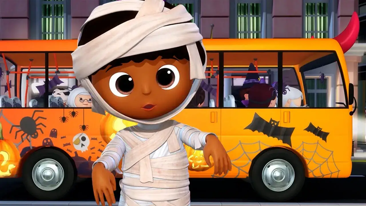 Halloween Wheels On The Bus! +More Nursery Rhymes and Kids Songs | Little Baby Bum