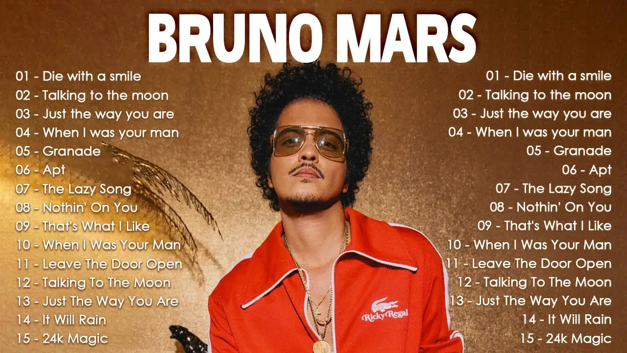 BRUNO MARS TOP 5 HITS BRUNO MARS PLAYLIST 2025 #brunomars #toptrending