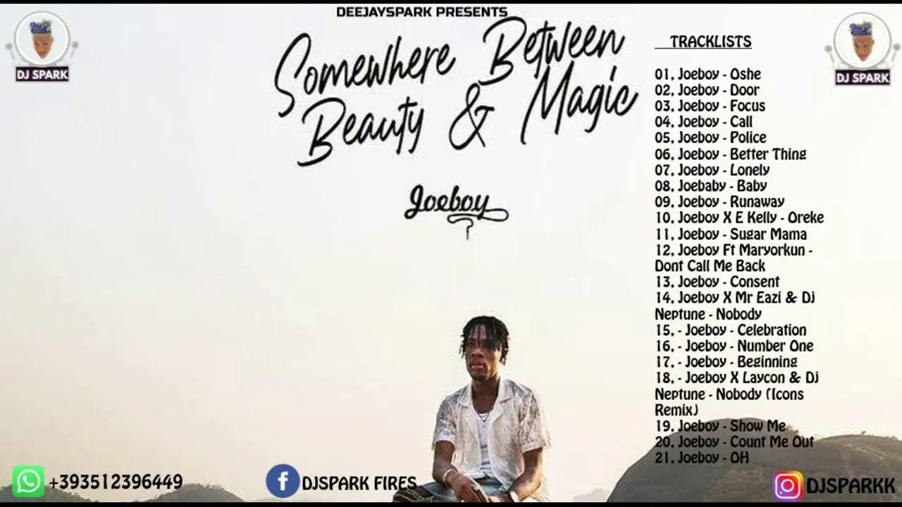 JOEBOY 2021 FULL ALBUM /SOMEWHERE BETWEEN BEAUTY & MAGIC FULL ALBUM 2021 MIXED BY DJ SPARK FT JOEBOY