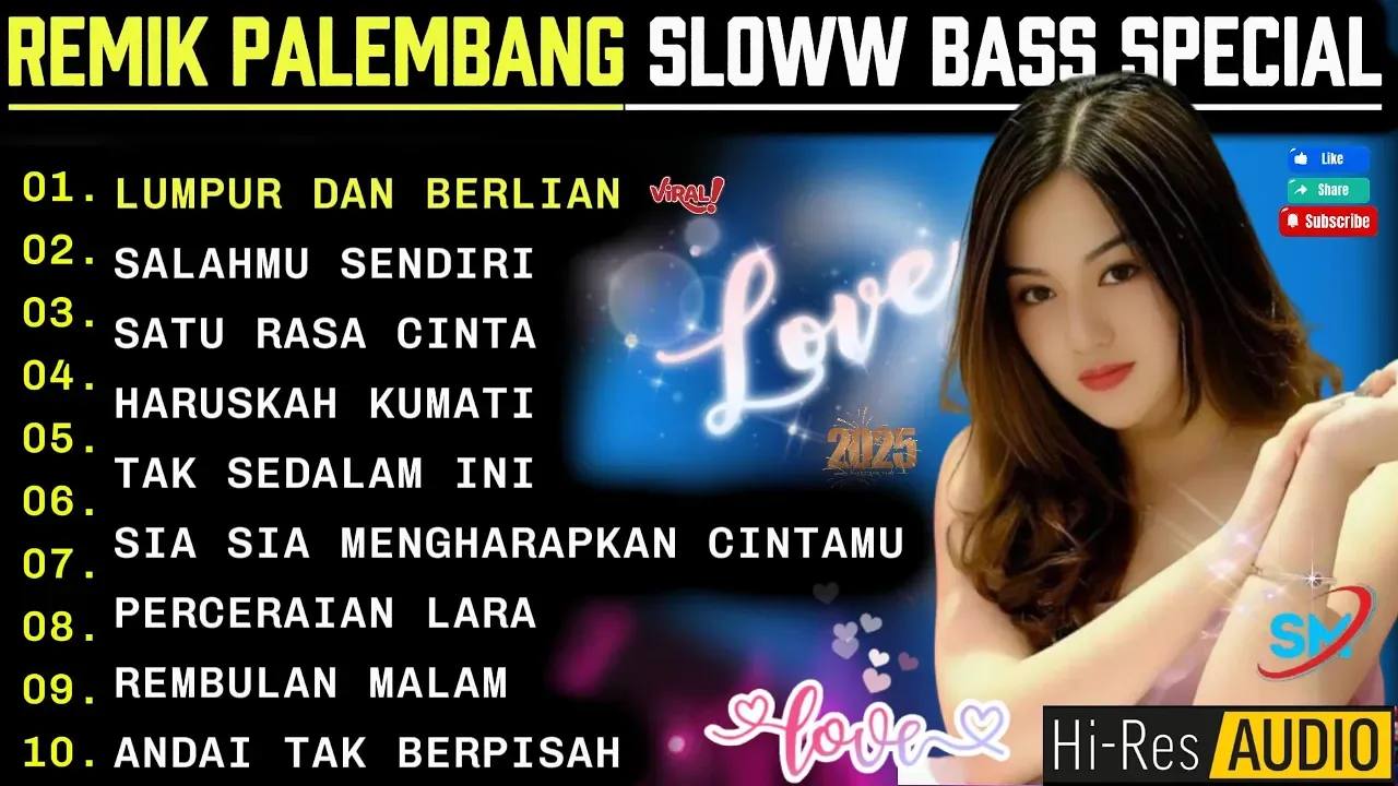 REMIK PALEMBANG SLOWW BASS TERBARU || POP PILIHAN POPULER || PERCERAIAN LARA || POP SPESIAL 2025